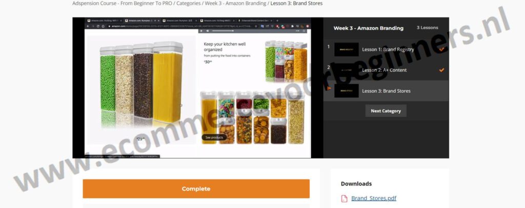 Op deze foto zie je Module #4: Amazon Branding van de Amazon fba cursus van Tijn Strikker van Adspension