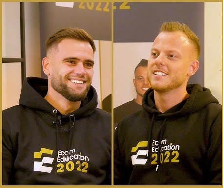 Op deze foto zie je Jeffrey Schipper & Maik Biemans van de Ecom Education
