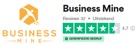 Op deze foto zie je het Business Mine Trustpilot cijfer