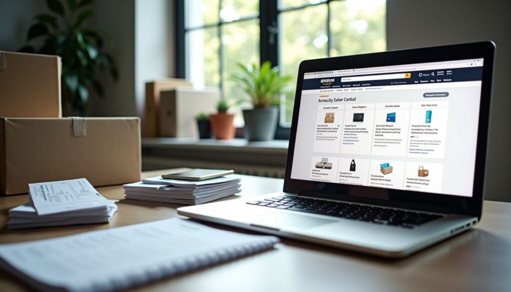Op deze foto zie je de amazon fba website