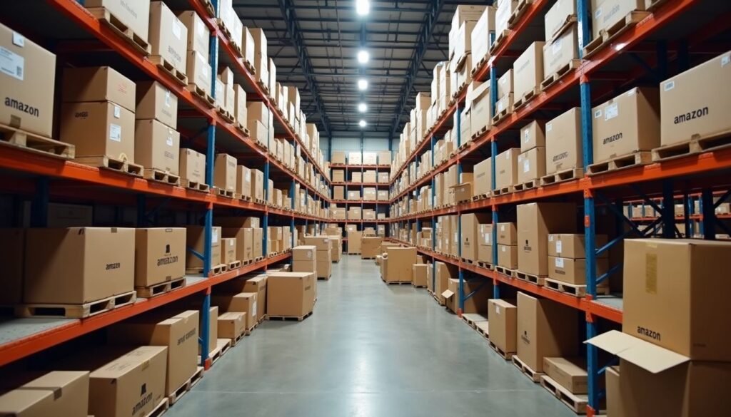 Op deze foto zie je een amazon pakket via Fulfillment by Amazon