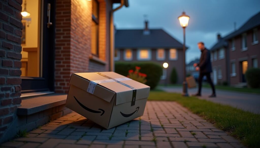 Op deze foto zie je een amazon pakket via Fulfillment by Amazon