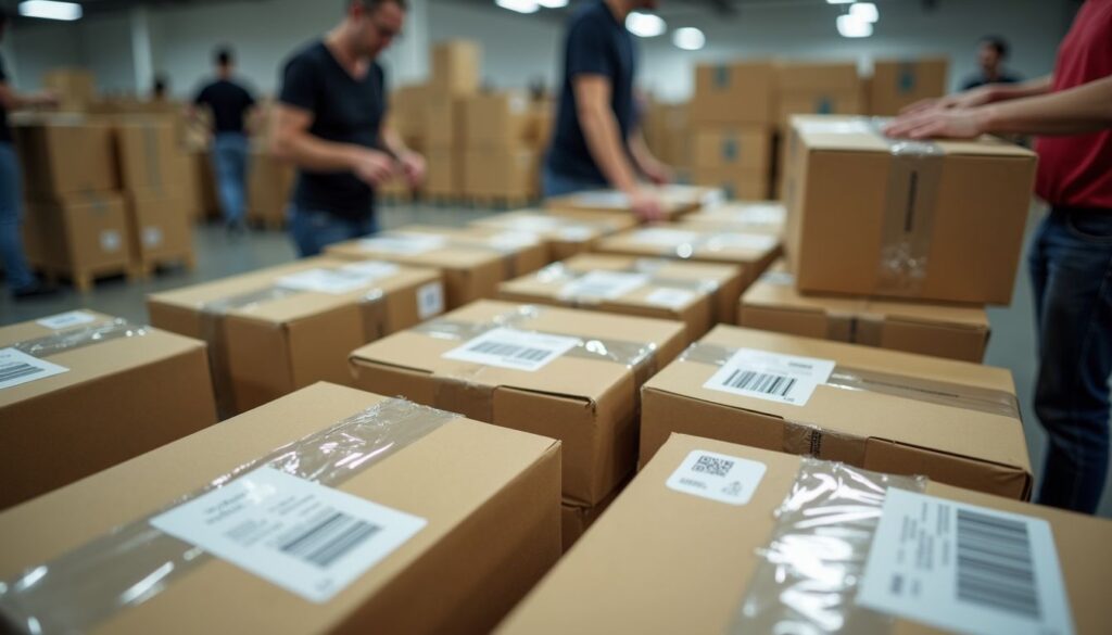 Op deze foto zie je een amazon pakket via Fulfillment by Amazon