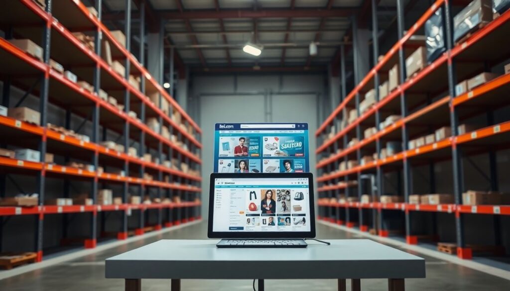 Op deze foto zie je een magazijn voor verkopen op bol.com